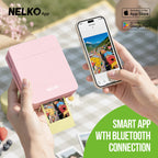 Nelko PP01 Photo Printer, 2x3 Portable Photo Printer, Mini Printer, Purple