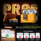 Inesore for AirPods AirPods Pro 1st/2nd Case with Secure Lock (Black)