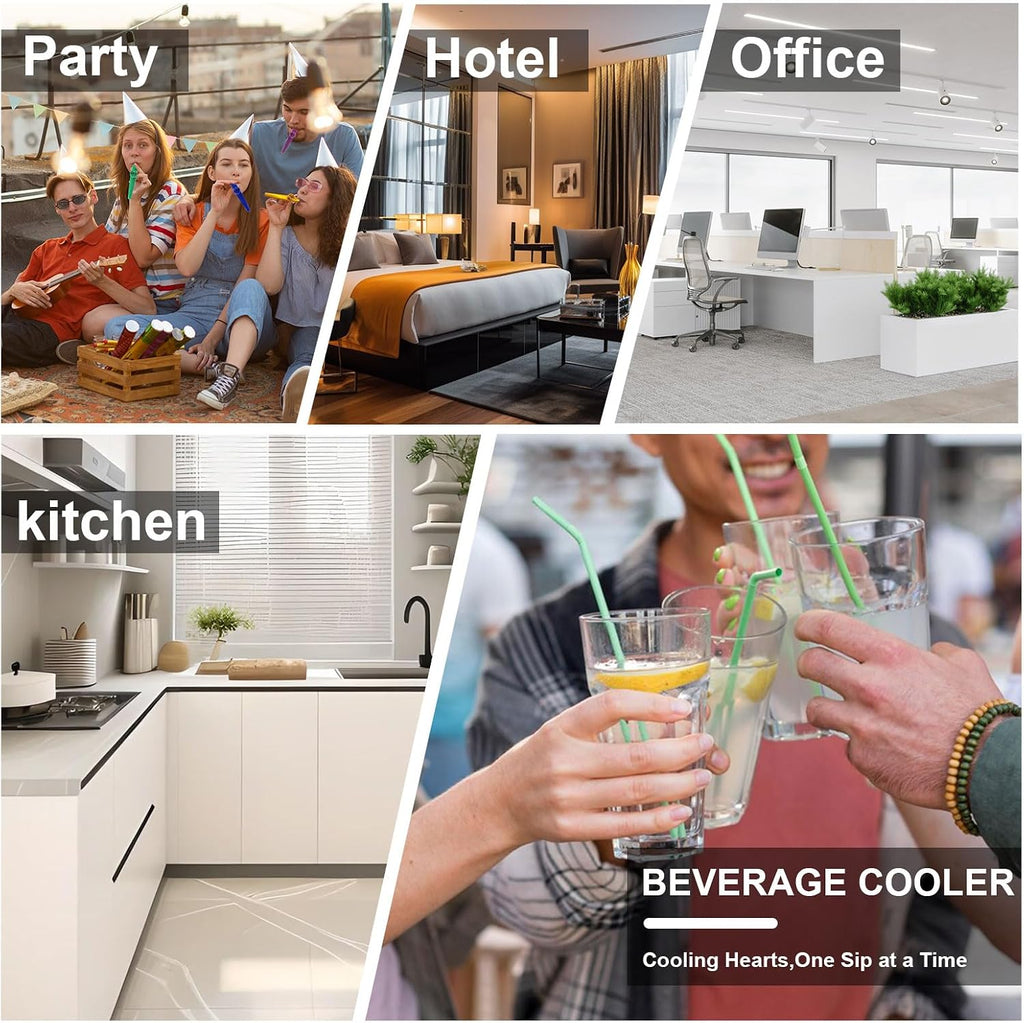 DOGHLY 0.95 Cu.Ft Mini Fridge Mirror Door for Beverages & Skincare, 24 Cans