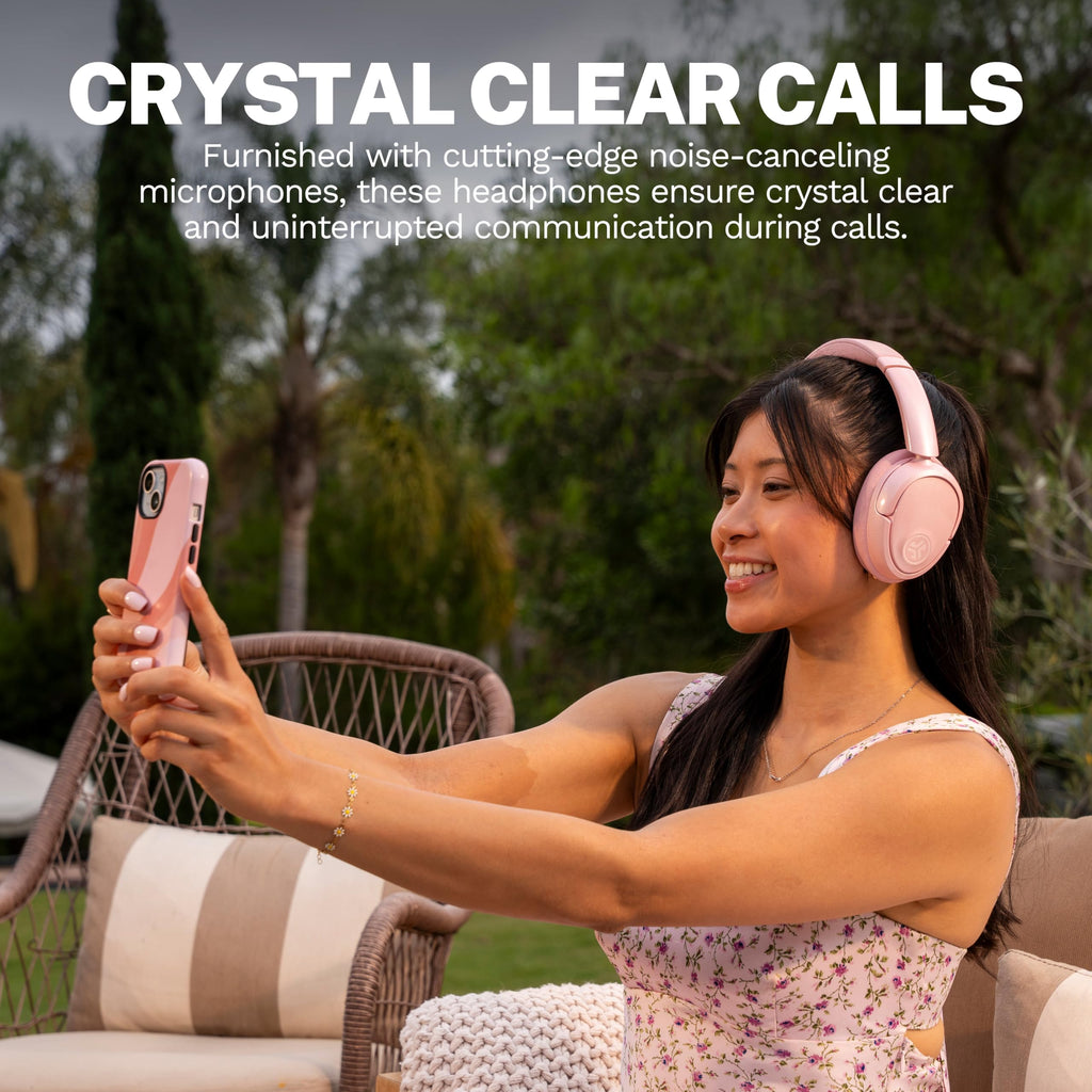 JLab JBuds Lux ANC Wireless Over-Ear Headphones, Mauve