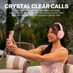 JLab JBuds Lux ANC Wireless Over-Ear Headphones, Mauve