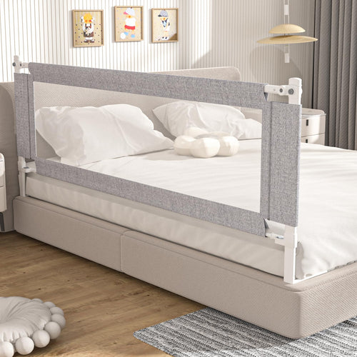 3-Piece Queen Size Bed Rail for Toddlers - Adjustable Baby Bed Rail Guard, Kids Safety Bed Rail for Queen Size Bed (78.7"x78.7"x60"-Grey)