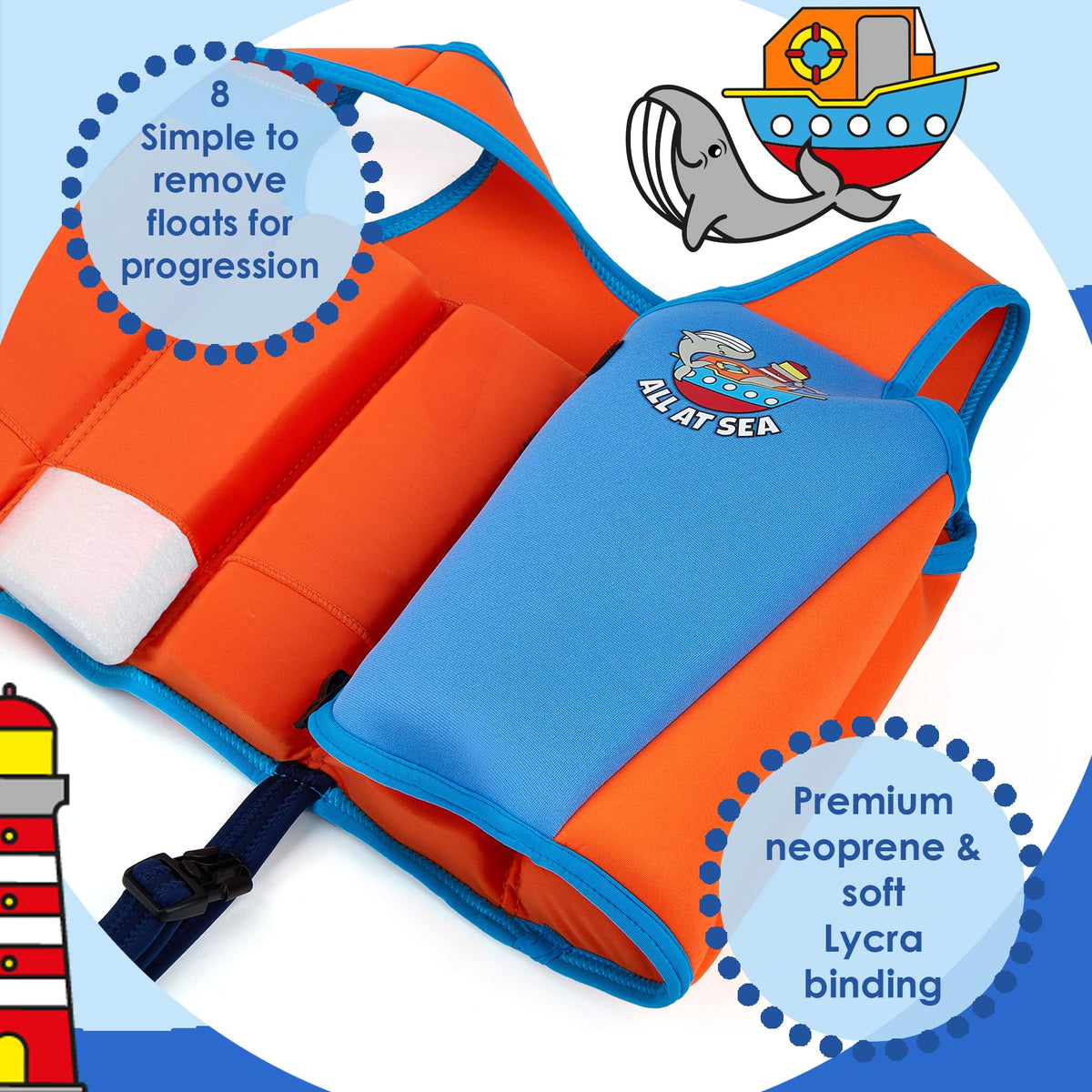 SwimBest Swim Vest - For Baby, Toddler & Kids. Adjustable Buoyancy Swim Jacket, ideal for pools/beaches/holidays & Learning to Swim
