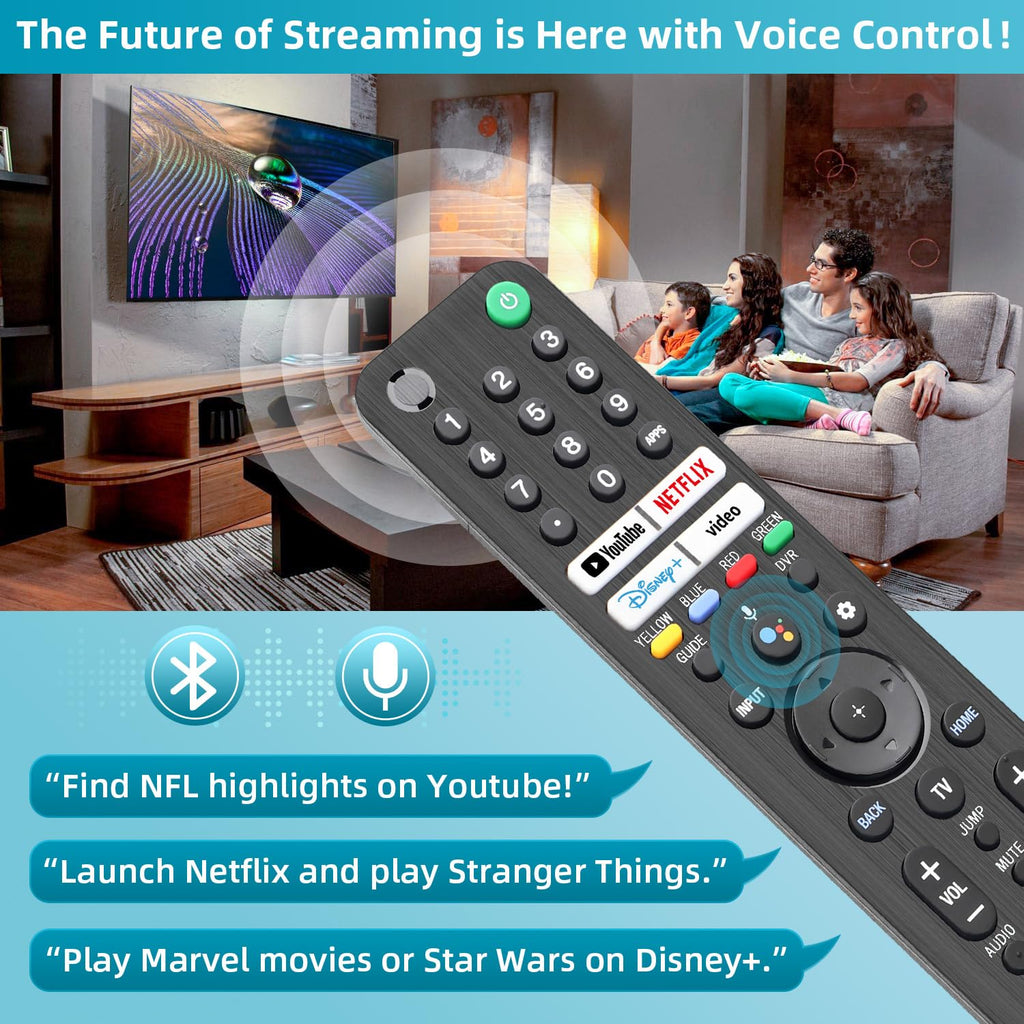 Rechargeable TV Remote for Samsung Smart TVs, Replacement for All 2019-2026 Samsung TV Remote Control with Voice Control. USB-C Fast Charging. Solar Charging. 2-Year Warranty.