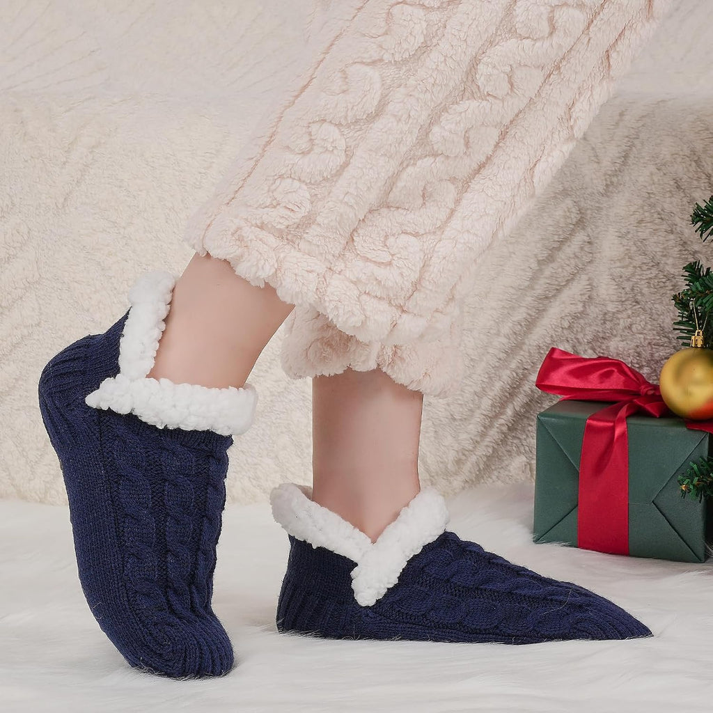 Niorasen Fluffy Slipper Socks Women Men, Winter Gift for Her, UK 4-9