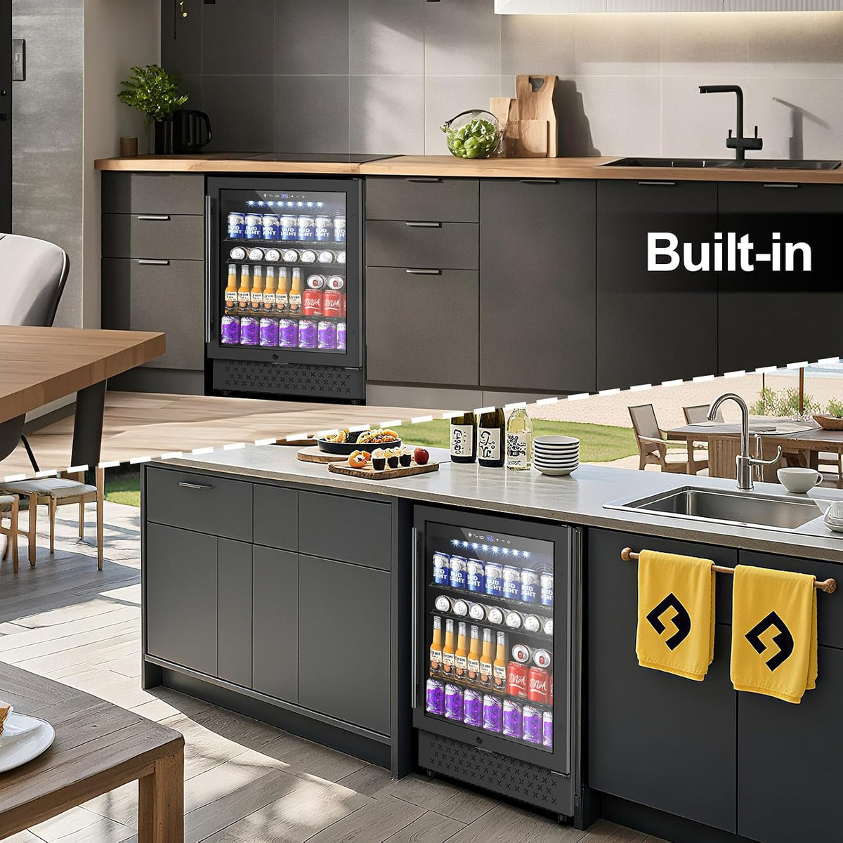 Mini Beverage Refrigerator Cooler -Small Beverage Fridge 1.4cu.ft