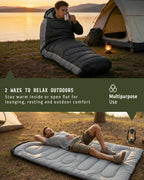 Voyager Sleeping Bag for Adults, Lightweight 3-4 Season Waterproof Camping
