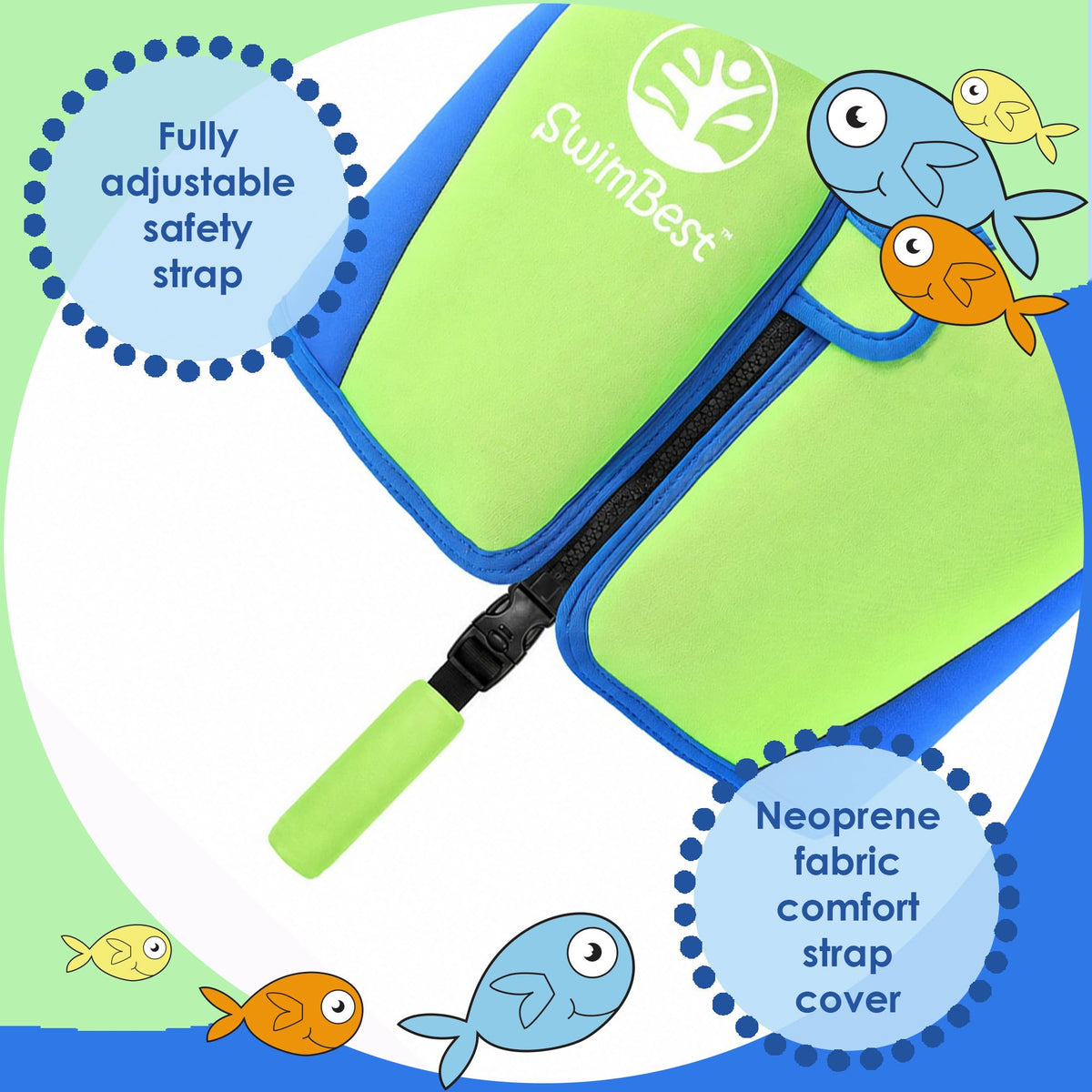 SwimBest Swim Vest - For Baby, Toddler & Kids. Adjustable Buoyancy Swim Jacket, ideal for pools/beaches/holidays & Learning to Swim