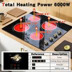 2 Burner Electric Cooktop 110V, 2000W Shard Power