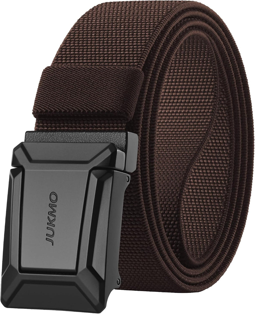 JUKMO Stretch Tactical Belt for Men, Military Work Rigger Hiking 1.5" Elastic Nylon Web Ratchet Quick Release Belt in Gift Box