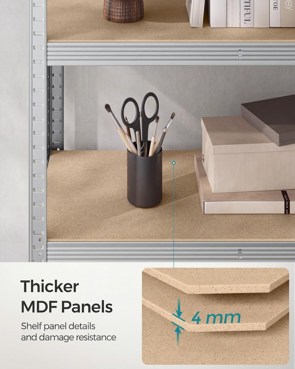 SONGMICS 5-Tier Heavy-Duty Shelving Units, Set of 2, Boltless Assembly