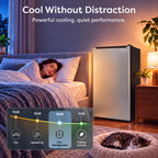 Igloo 2.6 Cu.Ft Mini Fridge with Freezer- Single Door Compact Refrigerator with Glass Shelves for Homes, Dorms & Offices- Keep Snacks, Drinks & Frozen Foods Cool with Temperature Control Fridge- White