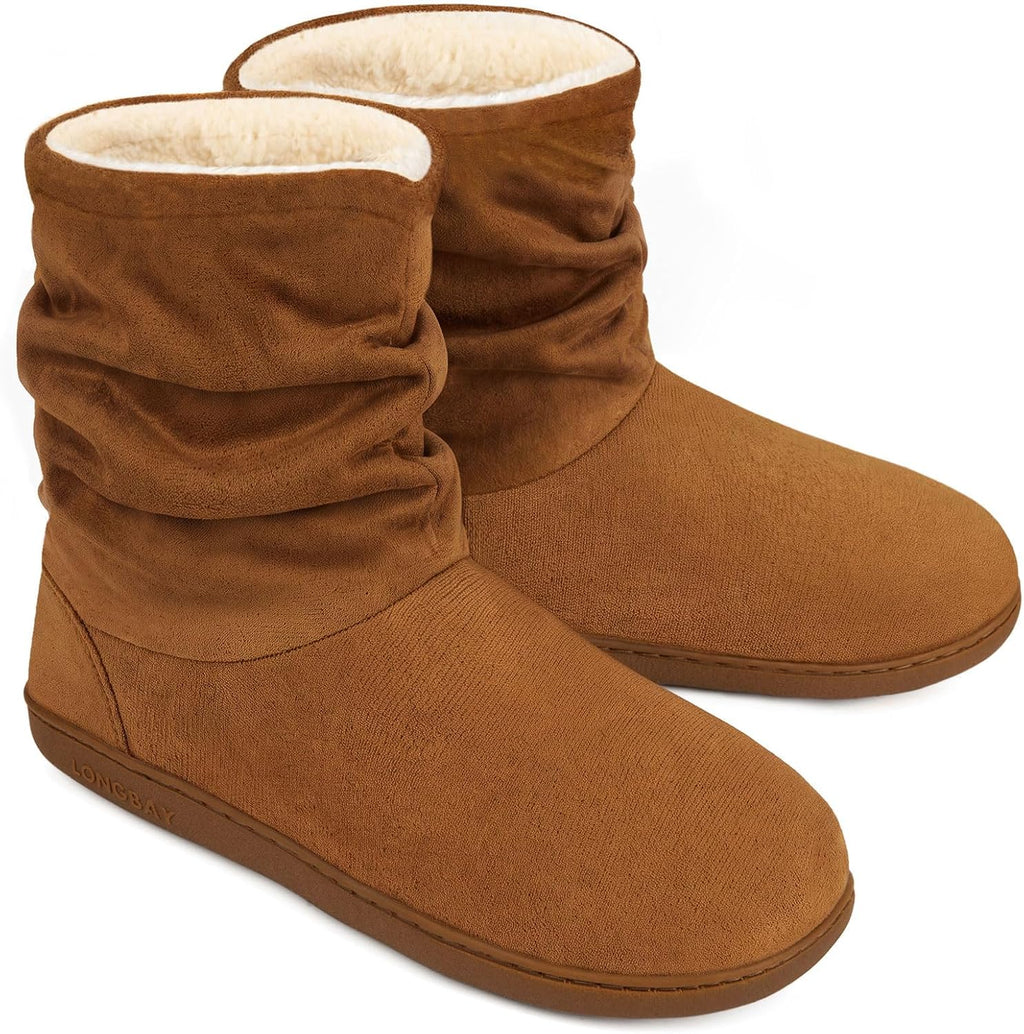 LongBay Women Slipper Boots Warm Memory Foam Indoor Outdoor House Shoe Gift