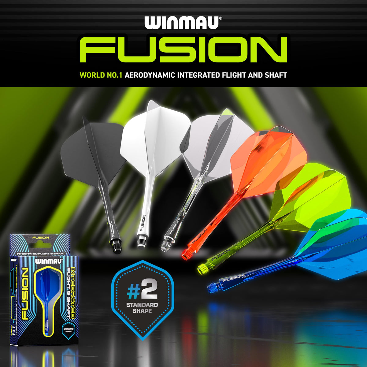 WINMAU | Fusion Integrated Dart Flights & Dart Stems | No.2