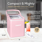 Igloo Ice Maker Countertop, Portable Ice Maker with Handle, 26lbs, Black