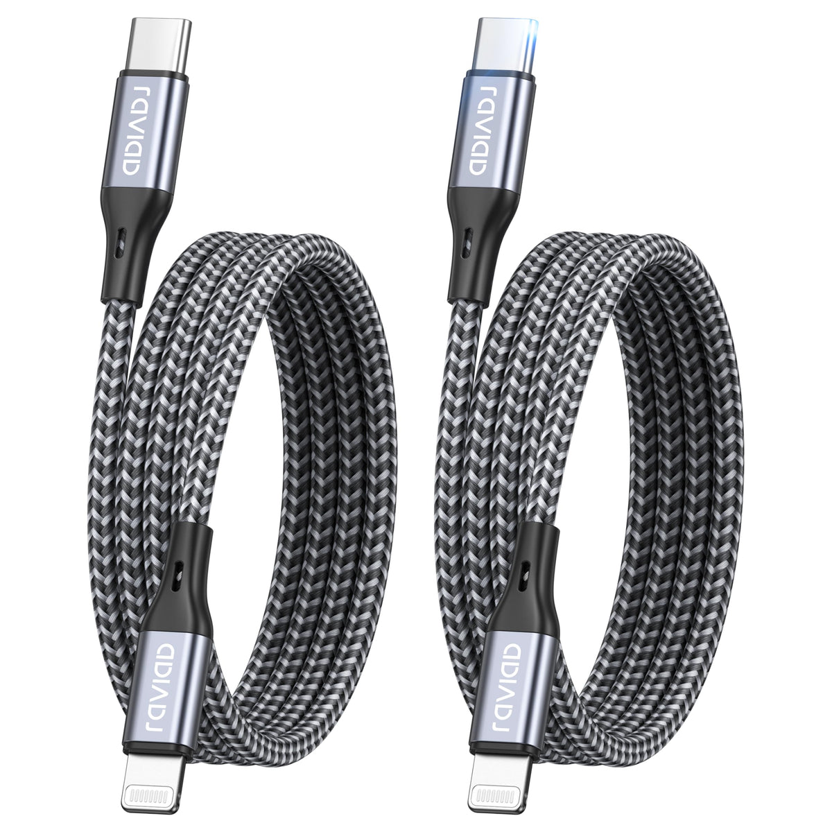 RAVIAD Short USB C Lightning Cable 30CM MFi Certified iPhone Charger USB C