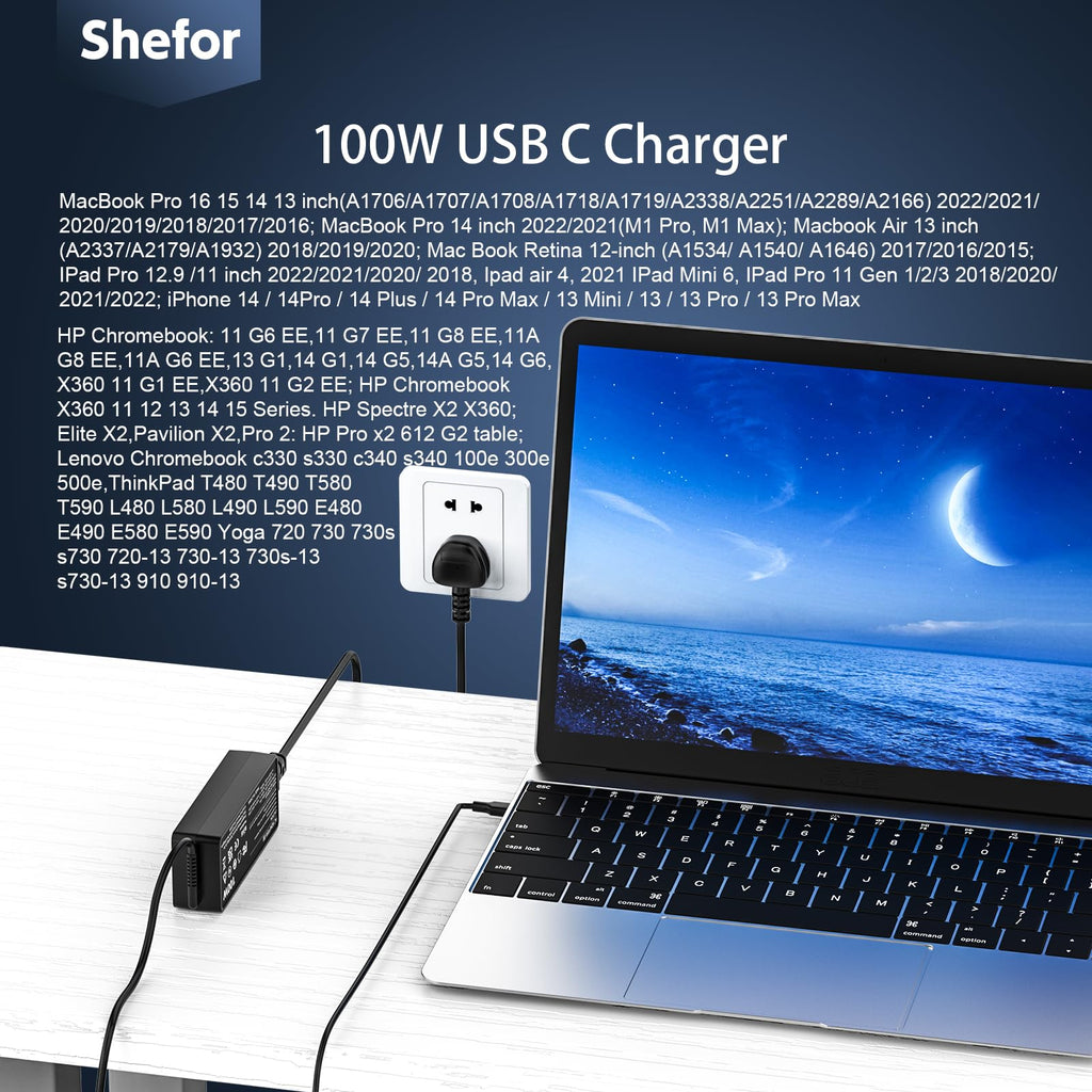 65W Laptop Charger Compatible With HP Pavilion EliteBook ProBook Series
