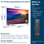 Insignia 65" Class F50 Series LED 4K UHD Smart Fire TV, Voice Remote with Alexa, Stream Live TV Without Cable