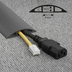 D-Line 6ft Floor Cord Cover, Cable Protector, Hide Extension Cords, Protect Cords, Prevent Cable Trips, Heavy Duty Cord Hider - Cable Cavity = 0.63" (W) x 0.31" (H) - Beige
