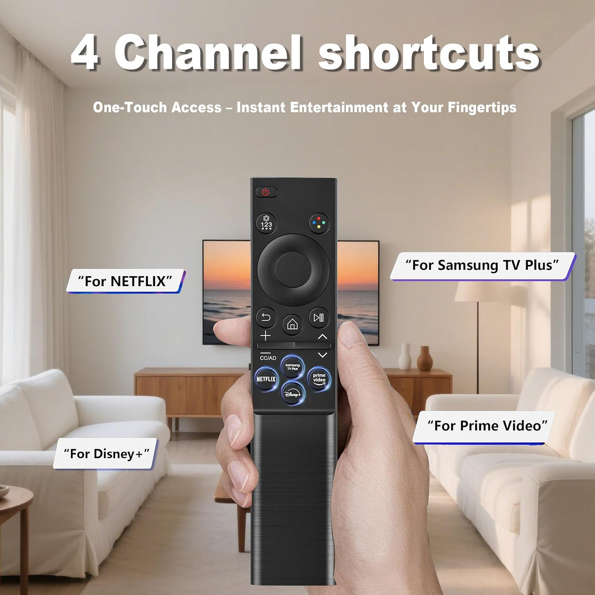 Replacement for Samsung TV Remote Control, 2-Year Warranty