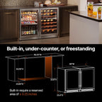 Ca'Lefort 48 Inch Wine & Beverage Refrigerator, 200 Can and 46 Bottle