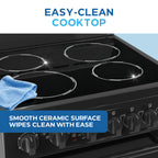 Avanti 20-Inch Freestanding Electric Range with Ceramic Glass Cooktop, in Black (CERU200P1B)