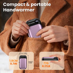 Hand Warmers, 2 Pack Magnetic Electric Handwarmer, 6000mAh USB Hand Warmers Rechargeable, 4 Heat Settings, LED Digital Display, Suitable for Outdoor Indoor - Hunt, Camp, Golf or Gift Giving