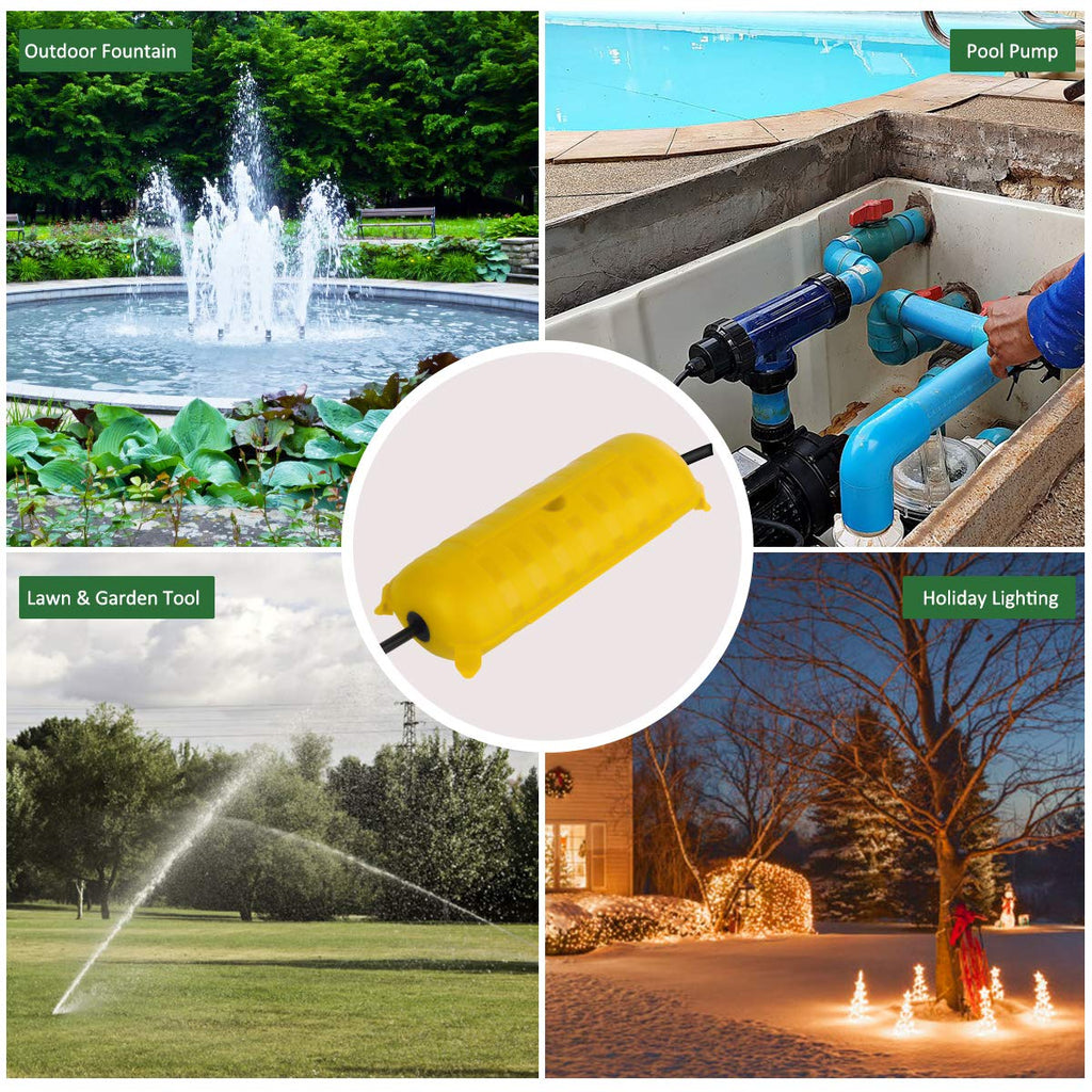 [3 Pack] Flemoon Outdoor Extension Cord Safety Cover with Waterproof Seal