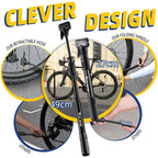 Bicycle Pump Mini Bike Pump Aluminum Alloy Cycle Pump for Presta & Schrader Valve, Portable Lightweight Bike Tyre Pump Fast Tyre Inflation Mini Air Pump For Mountain Road Bike Ball Pump