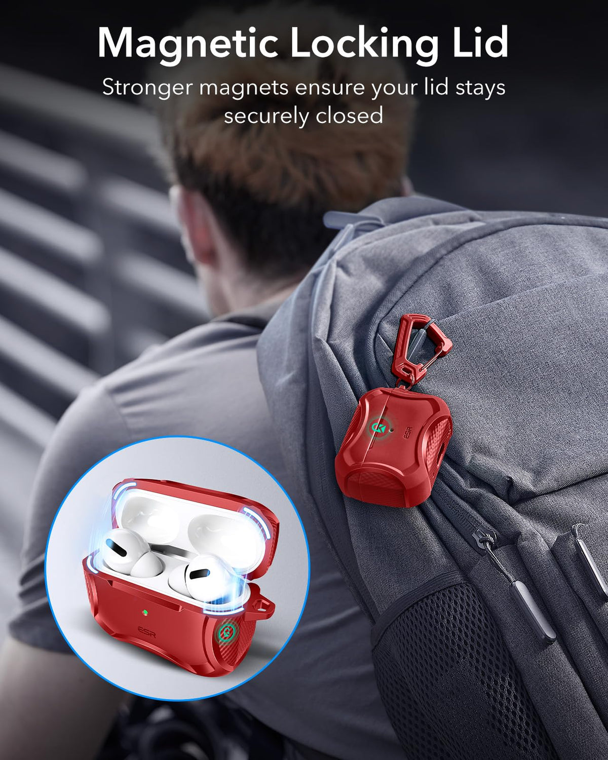 ESR for AirPods Pro 2 Case, Compatible with MagSafe, Navy Blue