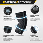 CAMBIVO Elbow Support for Men&Women 2 Pack, Upgraded Tennis Elbow Support Arm Sleeves with Gel Pad and Dual Stabilizers, Elbow Brace for Tennis, Weightlifting