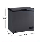 Frigidaire Chest Deep Freezer, 7 Cu. Ft. Capacity, Granita Rugged Design-Adjustable Thermostat-Removable Vinyl Coated Wire Basket-Easy Defrost Drain