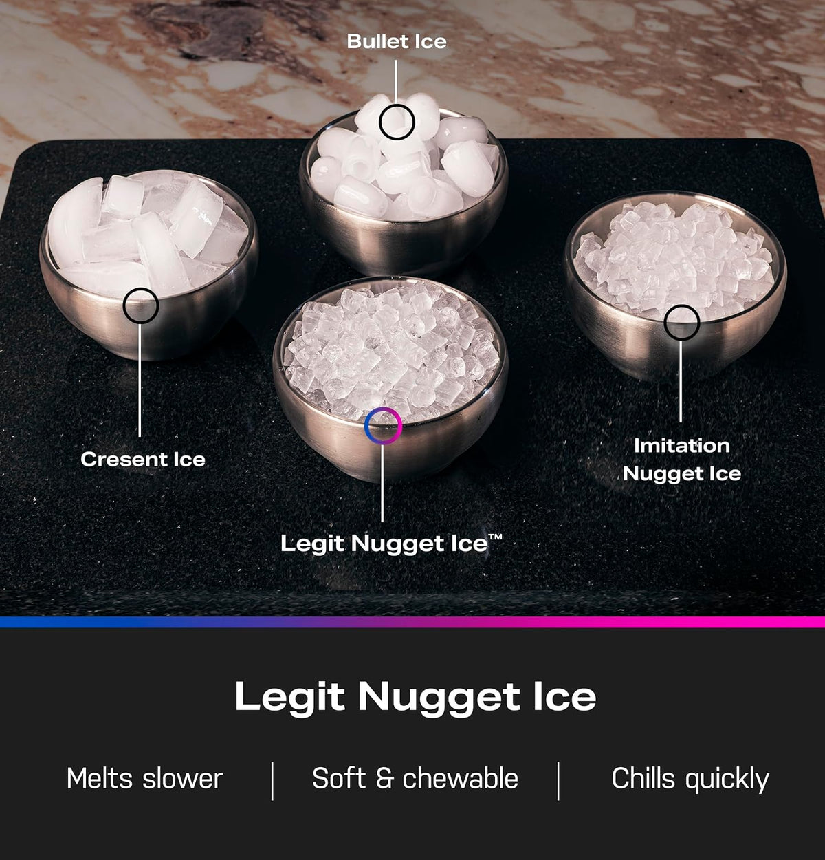 GE Profile Opal 2.0 XL Countertop Nugget Ice Maker with 1 Gallon Tank