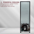 SCHMÉCKÉ 12 Bottle Compressor Wine Cooler Refrigerator w/Lock - Large Freestanding Wine Cellar For Red, White, Champagne or Sparkling Wine - 41f-64f Digital Temperature Control Fridge Stainless Steel