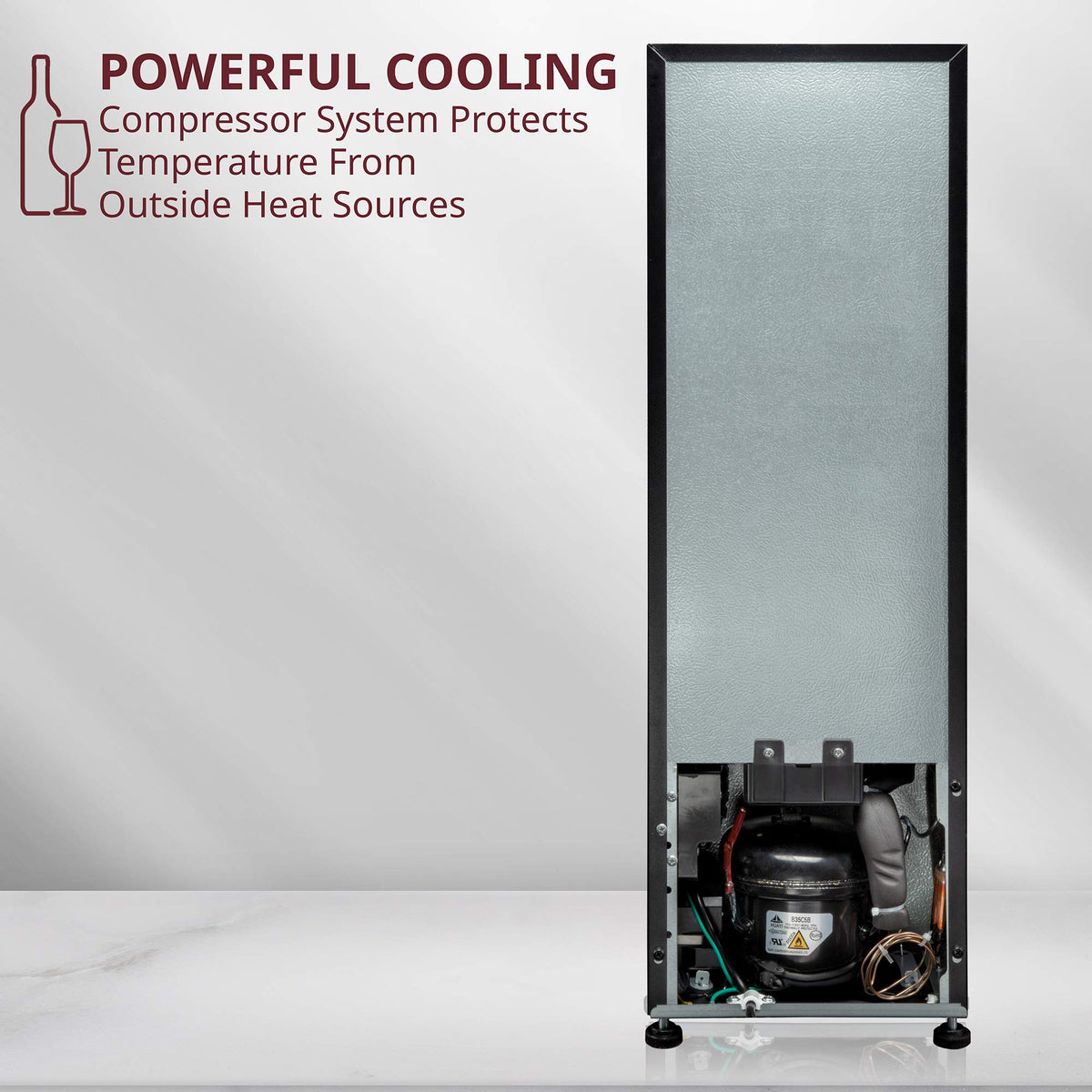 SCHMÉCKÉ 12 Bottle Compressor Wine Cooler Refrigerator w/Lock - Large Freestanding Wine Cellar For Red, White, Champagne or Sparkling Wine - 41f-64f Digital Temperature Control Fridge Stainless Steel
