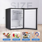 Kismile Small Freezer Upright, 3.0 Cu.ft Mini Freezer, Stainless Steel
