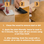 Furniture Clinic Wood Stain (Dark Oak) – Fast Drying, Highly Concentrated, and Easy-to-Apply Wood Stain for All Indoor & Outdoor Wood – Water Based & Non-Toxic – 250ml
