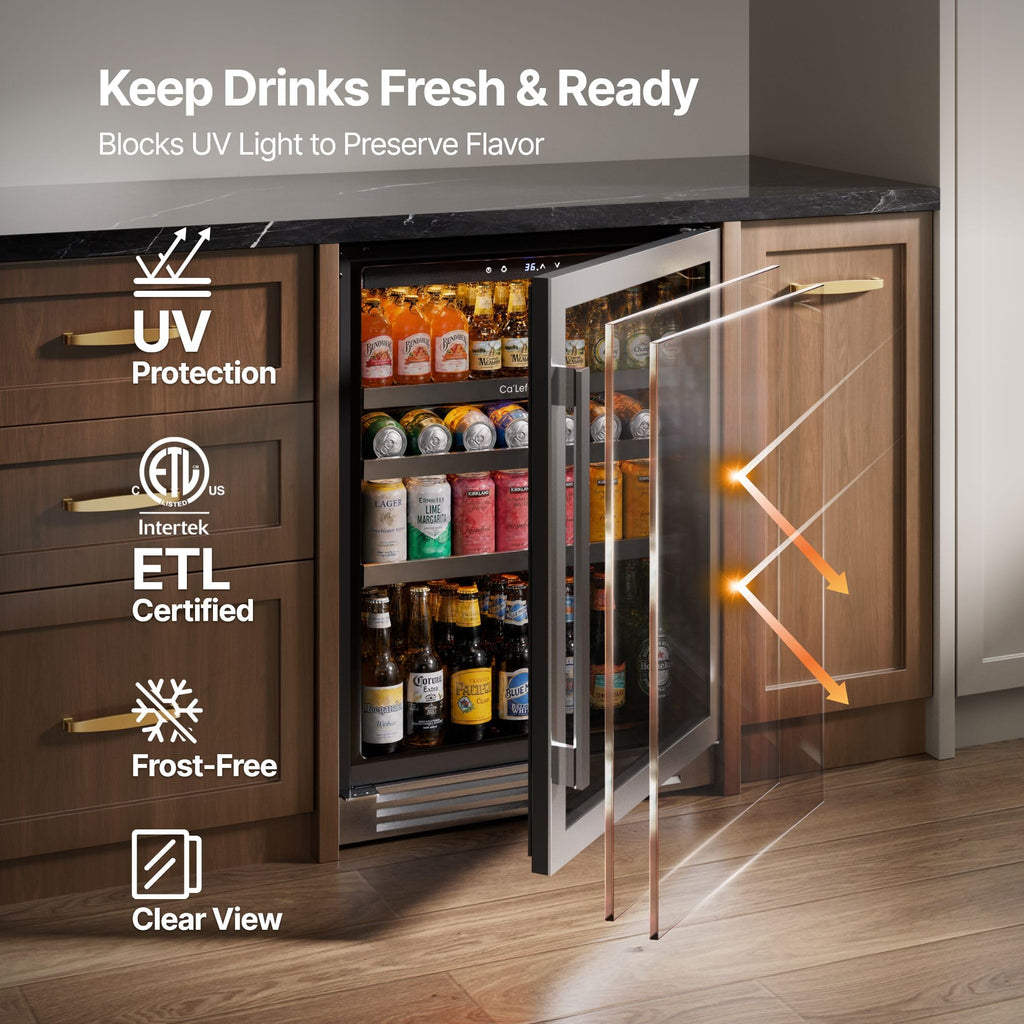 Ca'Lefort 48 Inch Wine & Beverage Refrigerator, 200 Can and 46 Bottle
