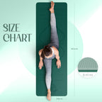 Yogii Yoga Mat - Non-Slip 6mm Thick TPE & Travel-friendly Yoga Mat - Perfect for Home & Gym Exercise Fitness & Pilates - With Laser Alignment Guides for Men & Women