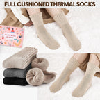 Niorasen Women's Thermal Socks, 3 Pairs Full Cushioned, Cosy Gift Winter