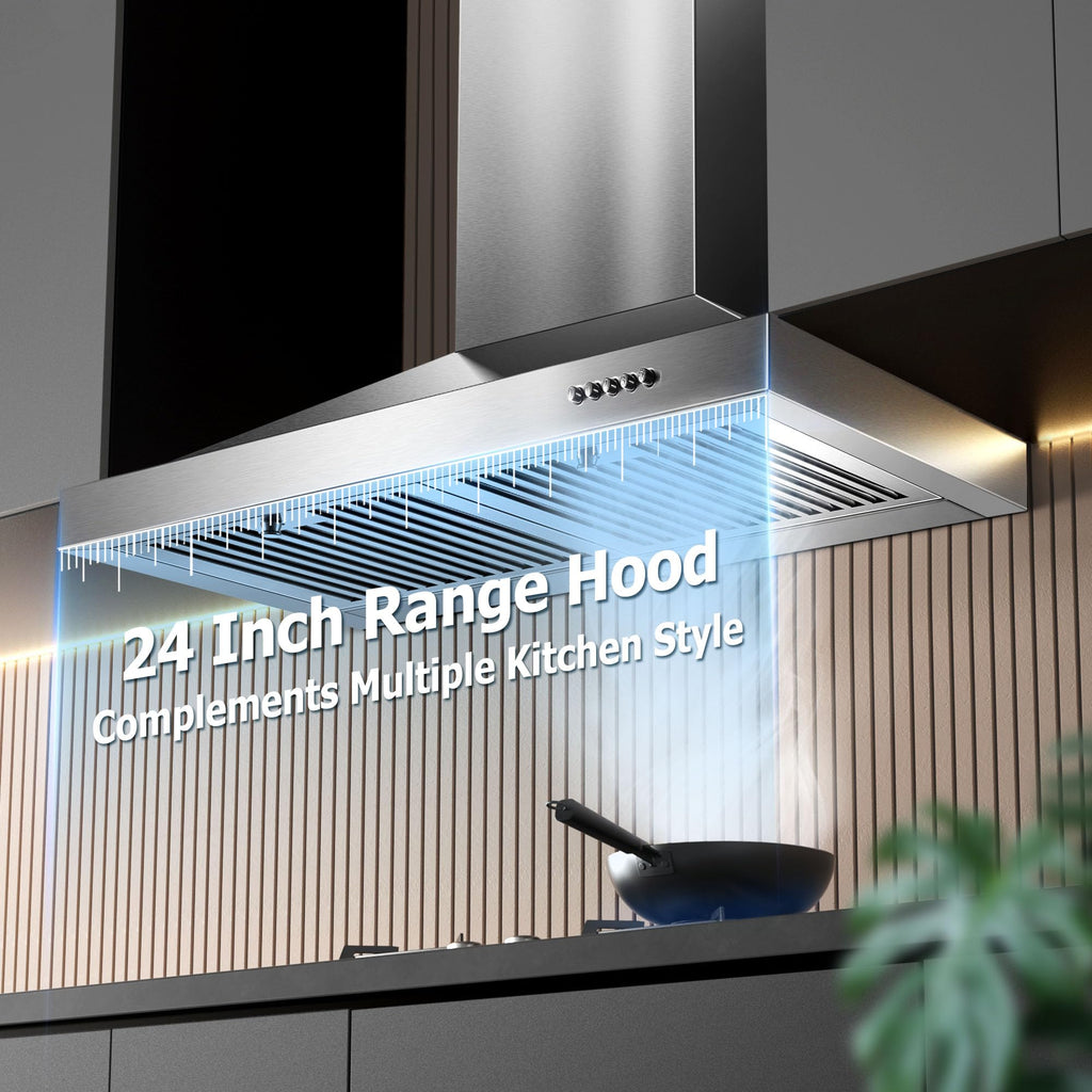 Wall Mount Range Hood 30 inch, 900 CFM Stainless Steel Kitchen Hood
