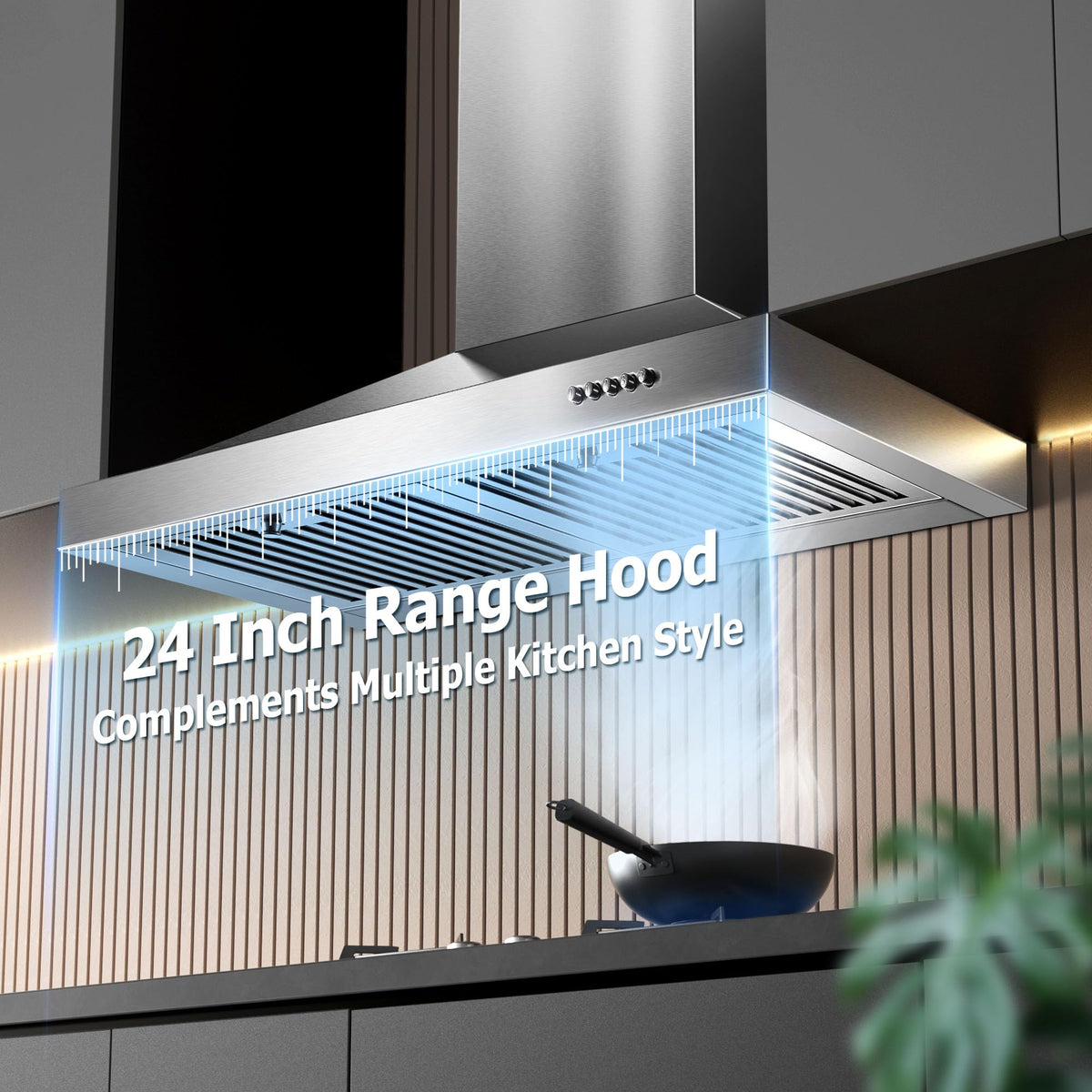 Wall Mount Range Hood 30 inch, 900 CFM Stainless Steel Kitchen Hood