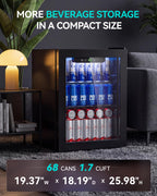 Beverage Refrigerator, 2.47 Cu.Ft Mini Fridge Beverage Cooler