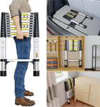 Telescopic Ladder, 3.2M Stainless Steel Loft Ladder, Ladders Extendable