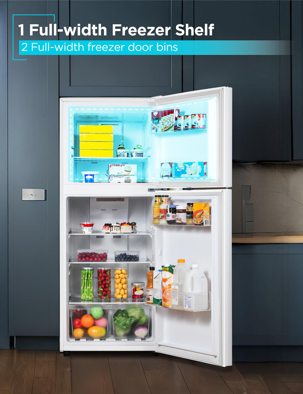 BLACK+DECKER 18.1 Cu. Ft. Top Mount Refrigerator with Ice Maker, BR1810HIMB
