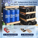 Mini Beverage Refrigerator Cooler -Small Beverage Fridge 1.4cu.ft