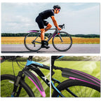 Bike Mudguard Set, Portable Adjustable Road Mountain Bike Bicycle Cycling Tires Front and Rear Mud Guard Fenders for MTB Mountain Road Bike