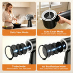 Portable Range Hood with LED Light, 3-Speed Exhaust kitchen Fan