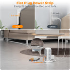 TESSAN Tower Power Strip Flat Plug with 1050J Surge Protection, 6 Ft, Black