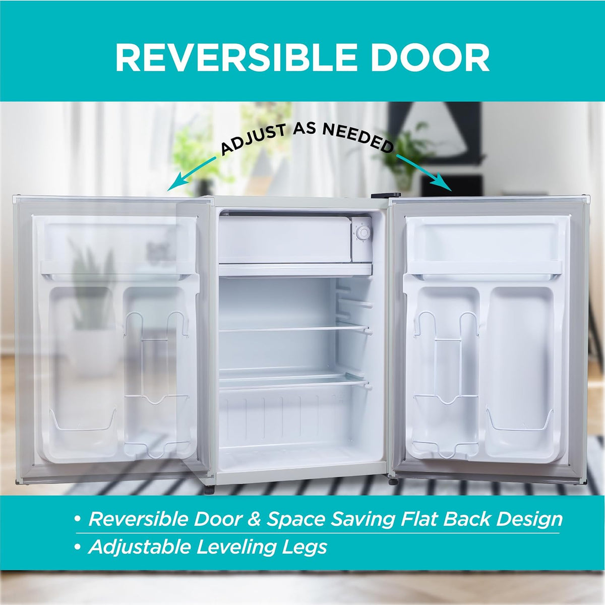 BLACK+DECKER 2.5 Cu. Ft. Compact Refrigerator, BCRK25V, Stainless Look